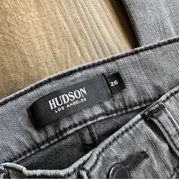 Hudson Nico Mid Rise Super Skinny Trooper Grey - Size 26 - Picture 7 of 10